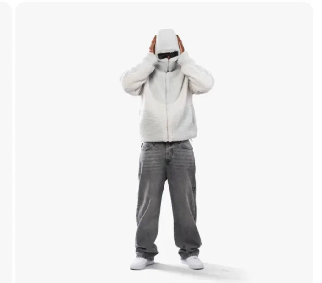 Lamb Wool Hooded Zipper Coat