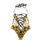 Women's One-Piece Swimsuit with Print Bikini Design