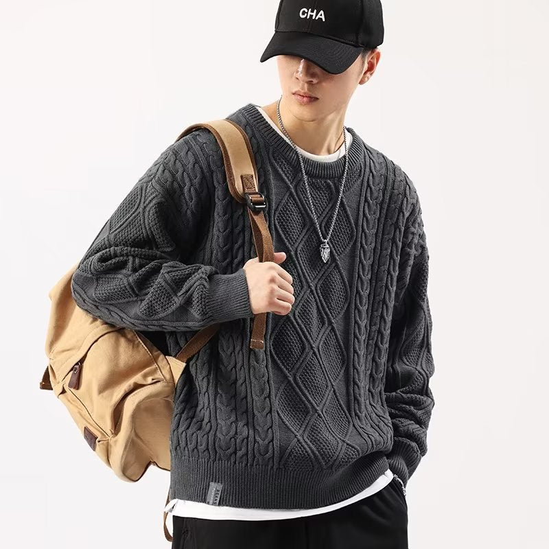Men's Loose Round Neck Sweater