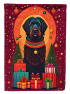 Black Briard Holiday Christmas Garden Flag