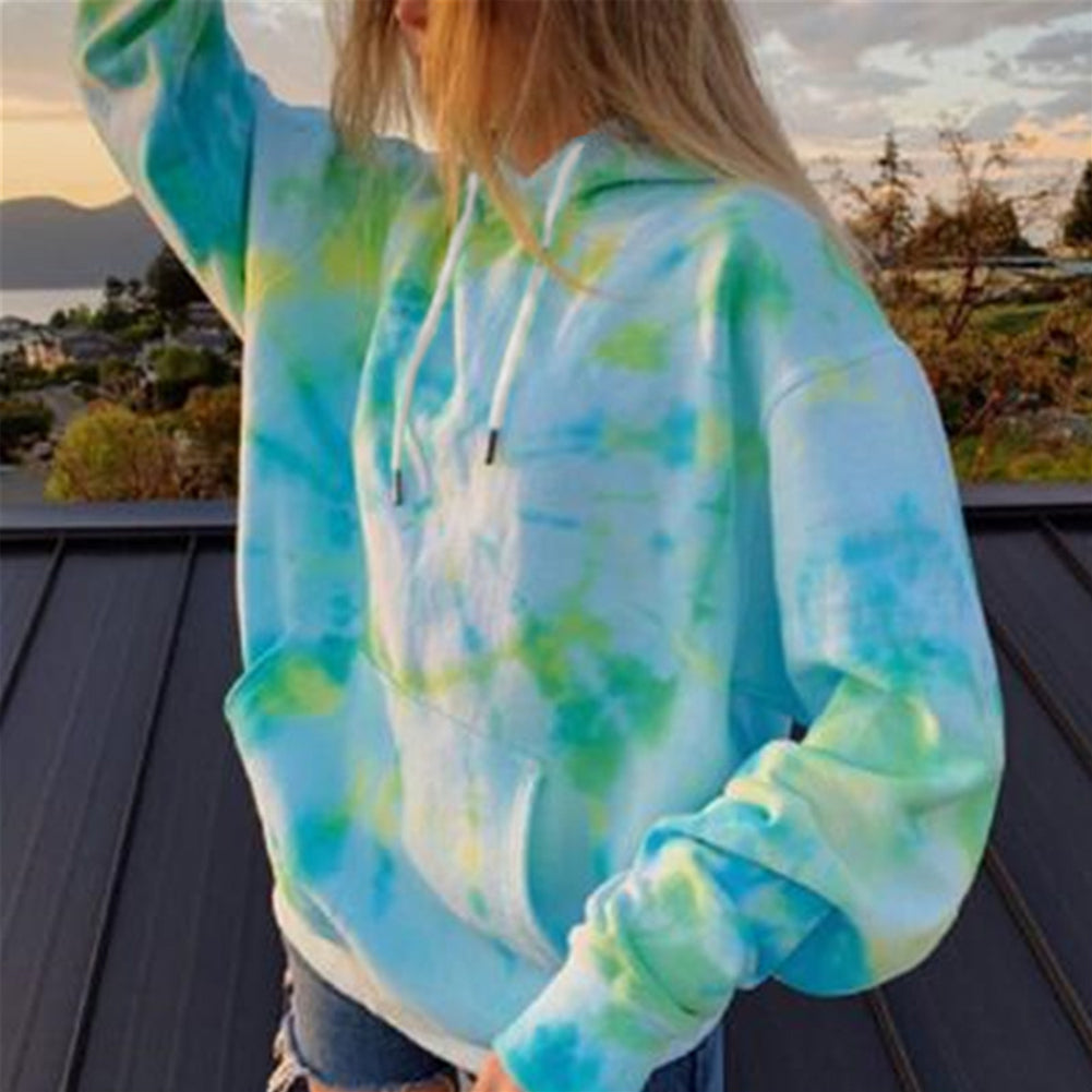 Oversized Tie Dye Rainbow Hoodie for Women | Streetwear