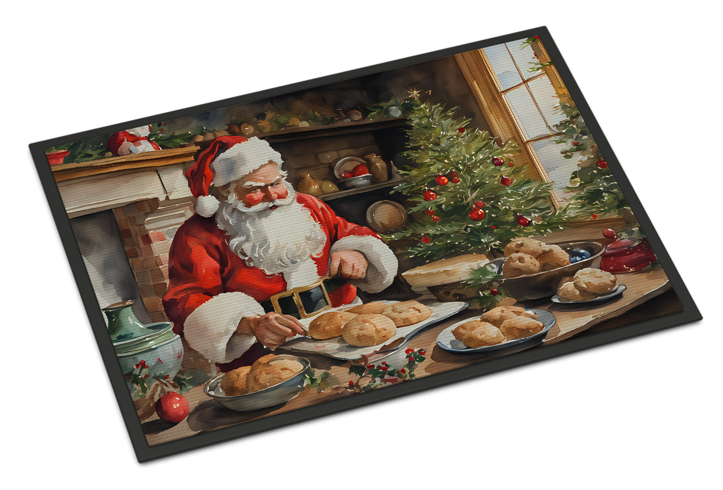 Cookies with Santa Claus Doormat