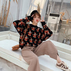 Santa Claus Long Sleeve Knit Sweater in Faux Mink Fur