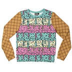 3D Geometric Pattern Casual Oversize Round Neck Sweater