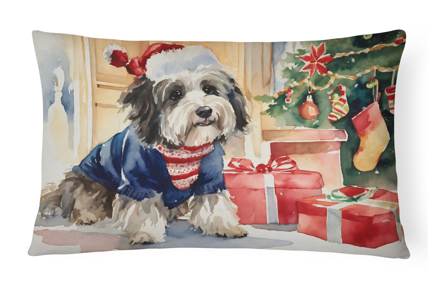 Havanese Cozy Christmas Throw Pillow