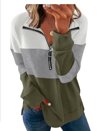 Women's Colorblock Leopard Print Long Sleeve Sweatshirt | Streetwear