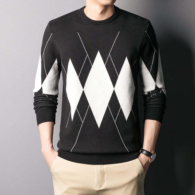 Men's Plus Fleece Two-Piece Shirt Collar Top