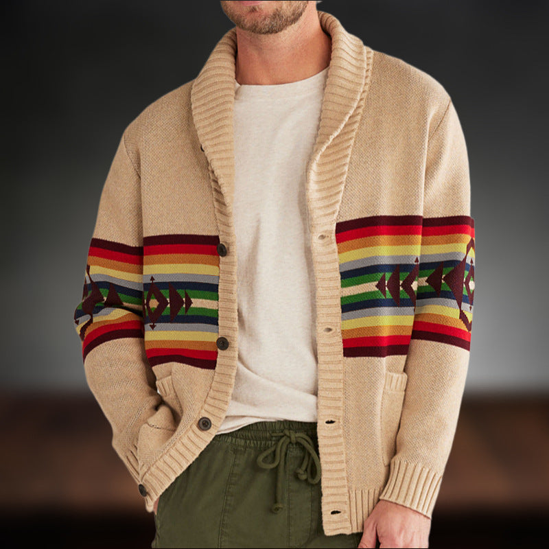 Lapel Thick Cardigan Woolen Coat