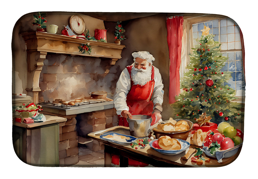 Cookies with Santa Claus Dish Drying Mat