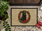 Belgian Sheepdog Christmas Flowers Doormat