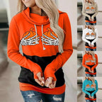 Colorblock Pumpkin Hand Sweatshirt for Women | Streetwear