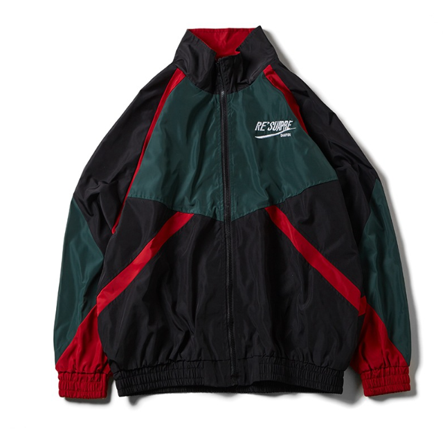 Men's Patchwork Windbreaker Baseball Jacket (Large Size)