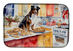 Australian Shepherd Christmas Cookies Dish Drying Mat