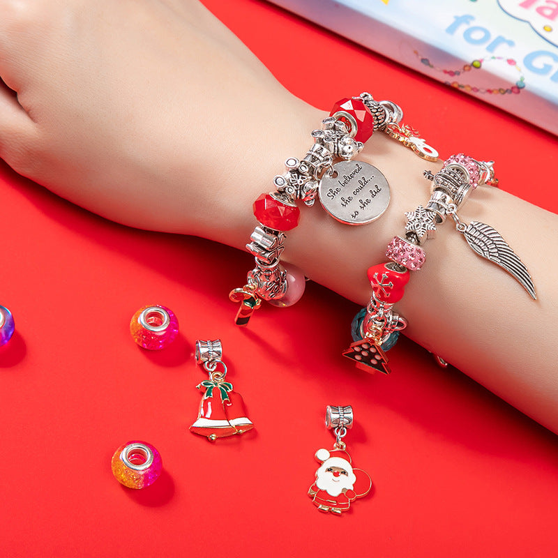 DIY Bracelet Set with Santa Claus and Elk Bells