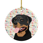 Rottweiler Black and Tan #1 Christmas Ceramic Ornament
