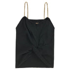 Women's Knotted Chain-Strap Camisole Crop Top