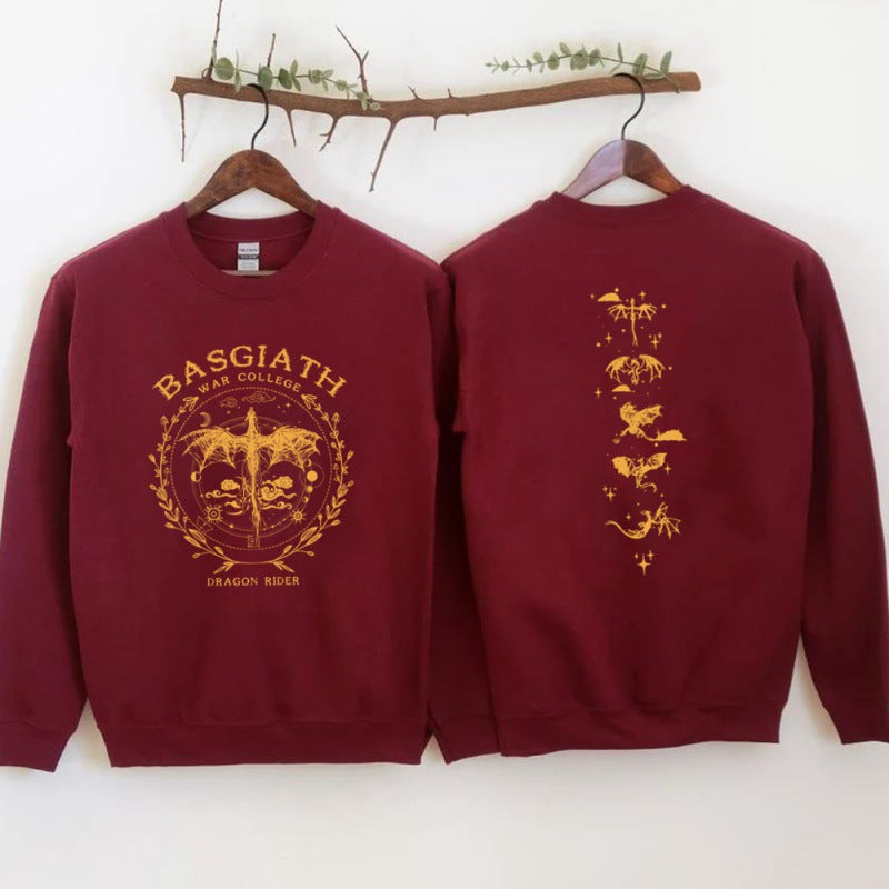 Gold Dragon Fourth Wing Basgiath Sweatshirt | Streetwear