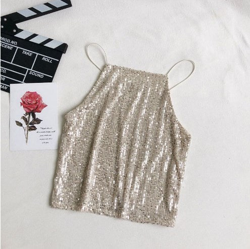 2019 Summer Women's Sequin Neck Top and Dress