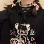 Cool Japanese Cute Graffiti Plush Sweater for Women