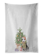 Bull Terrier Black Christmas Presents and Tree Kitchen Towel Set of 2