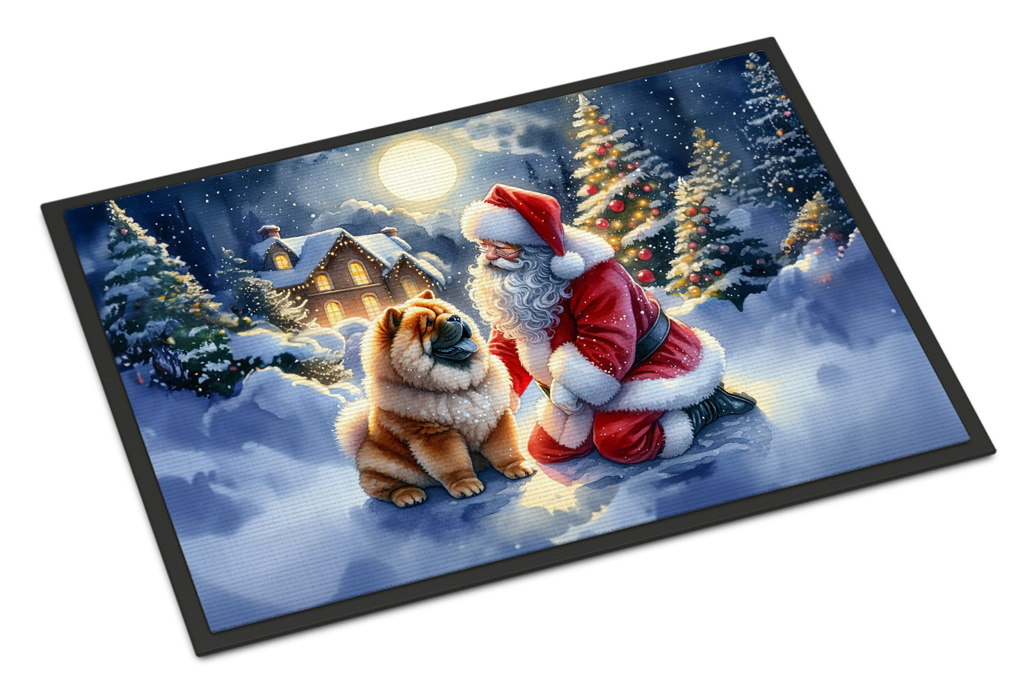 Chow Chow and Santa Claus Doormat