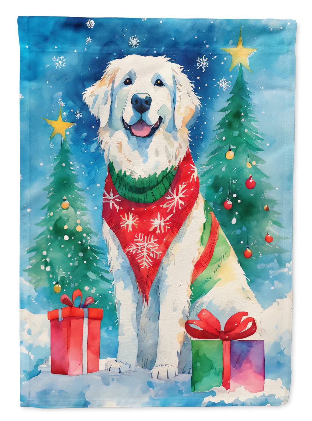 Great Pyrenees Christmas Garden Flag