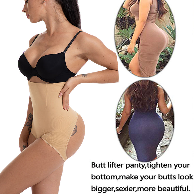 Seamless High-Waist Tummy Control Thong for Women