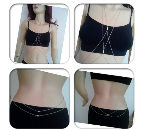 Layered Cross Body and Waist Chain