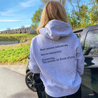 "Dear Person Behind Me Hoodie - Women's Fashion Print" | Streetwear