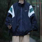 Men's Color Block Windproof Jacket - Oversized Streetwear