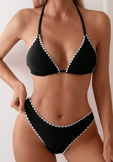 European Style Bikini - Three-Piece Swimwear