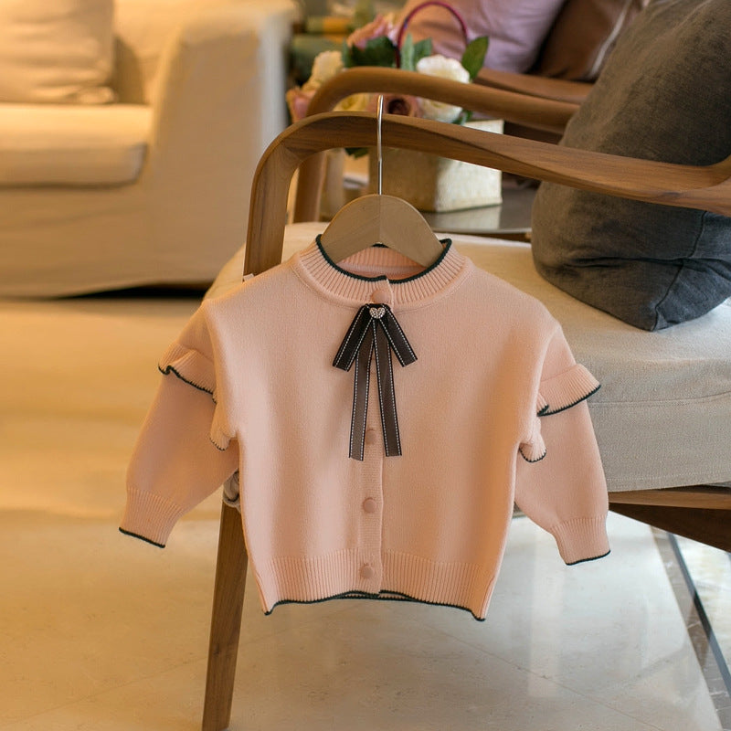 Korean Style Bow Tie Collar Pullover Sweater | Streetwear