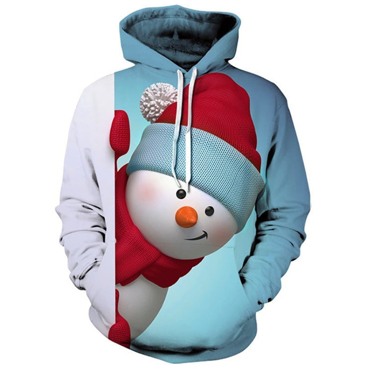 Digital Printed Casual Hooded Pullover Sweater | Streetwear