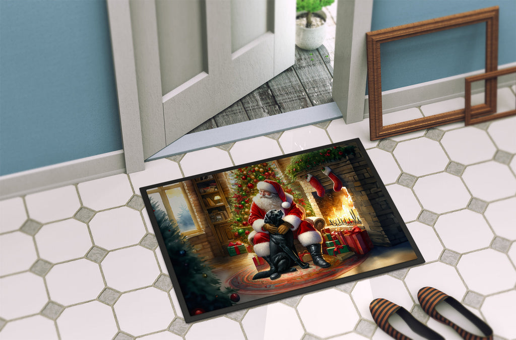 Labrador Retriever and Santa Claus Doormat