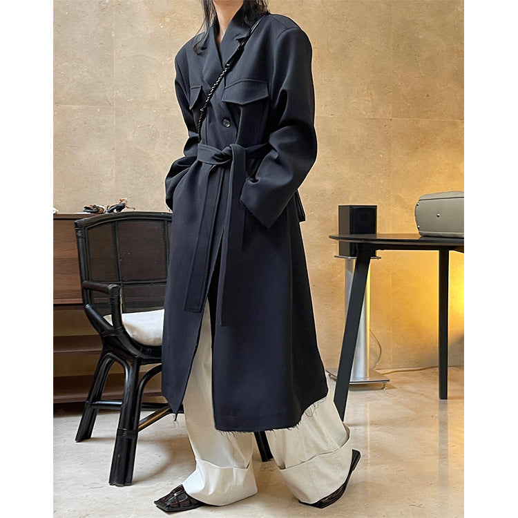 Casual Coat with Straight Cylindrical Profile Design