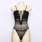 Women's Summer V-Neck Bodysuit with Straps