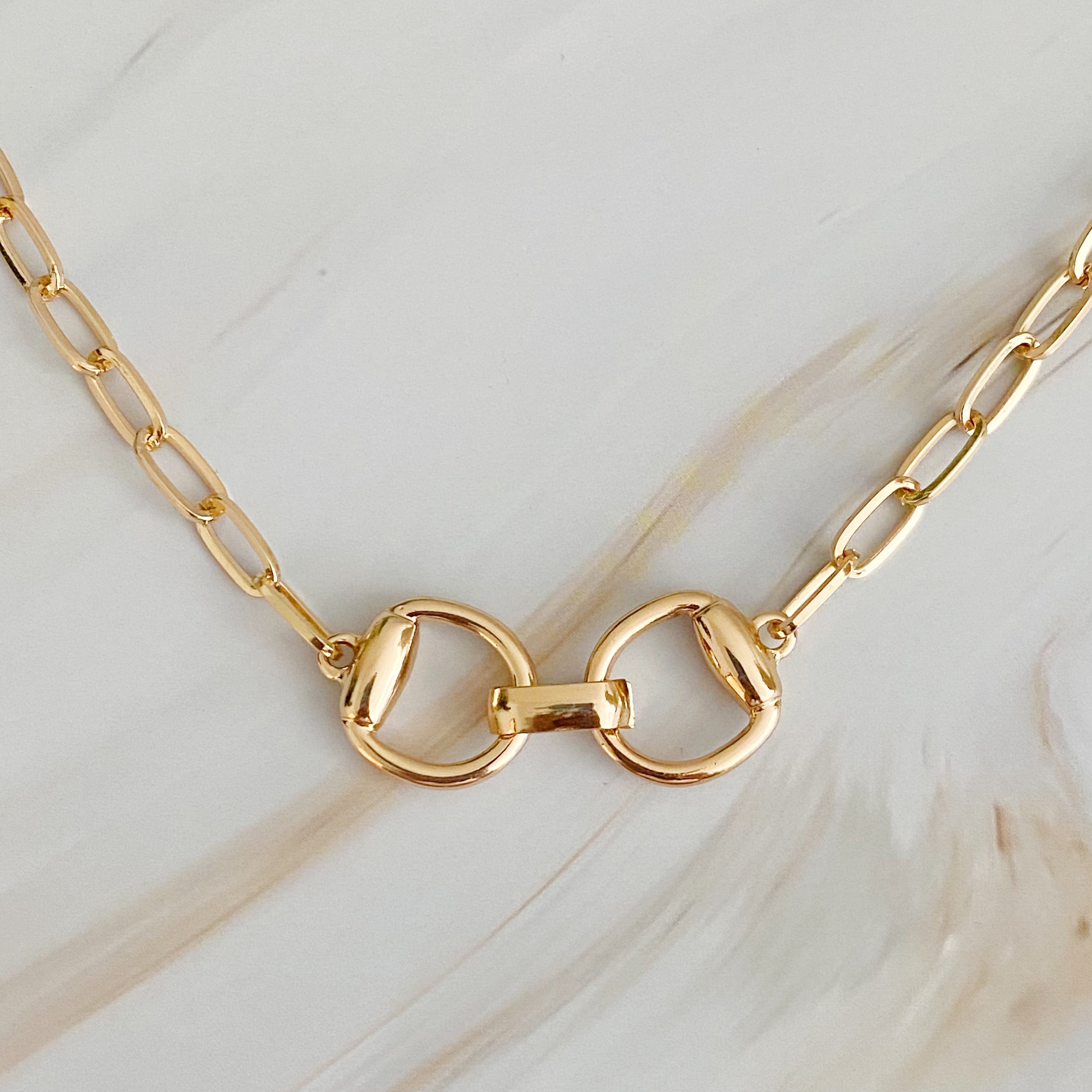 Equestrian Horsebit Chain Necklace