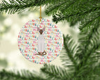 Colorpoint Shorthair Cat Christmas Ceramic Ornament