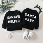 Children's Christmas Sweater with Letter Print Design
