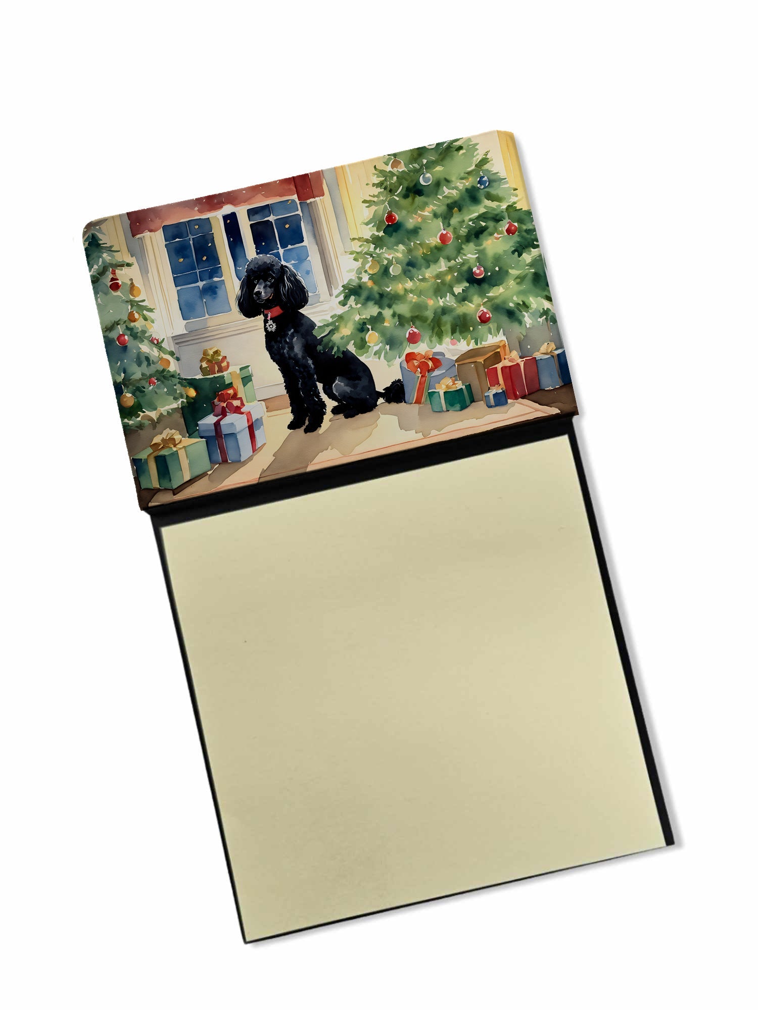 Poodle Cozy Christmas Sticky Note Holder