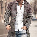 Men's Woolen Stand Collar Medium Long Casual Coat