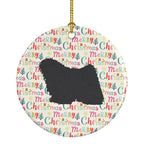 Puli Merry Christmas Ceramic Ornament