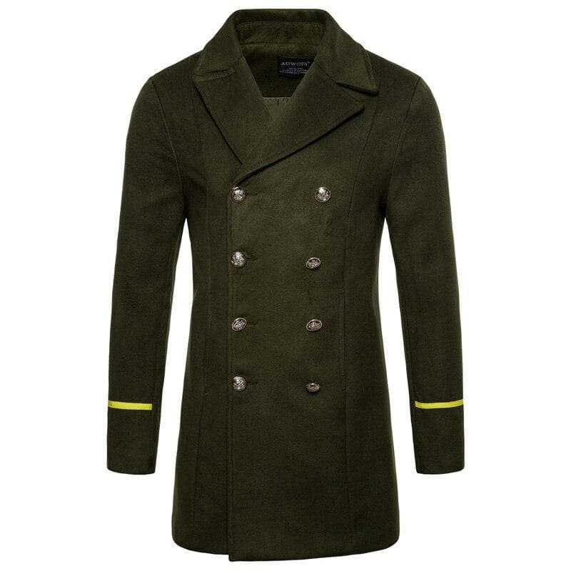 Mid-length Men's Fashion Wool Trench Coat