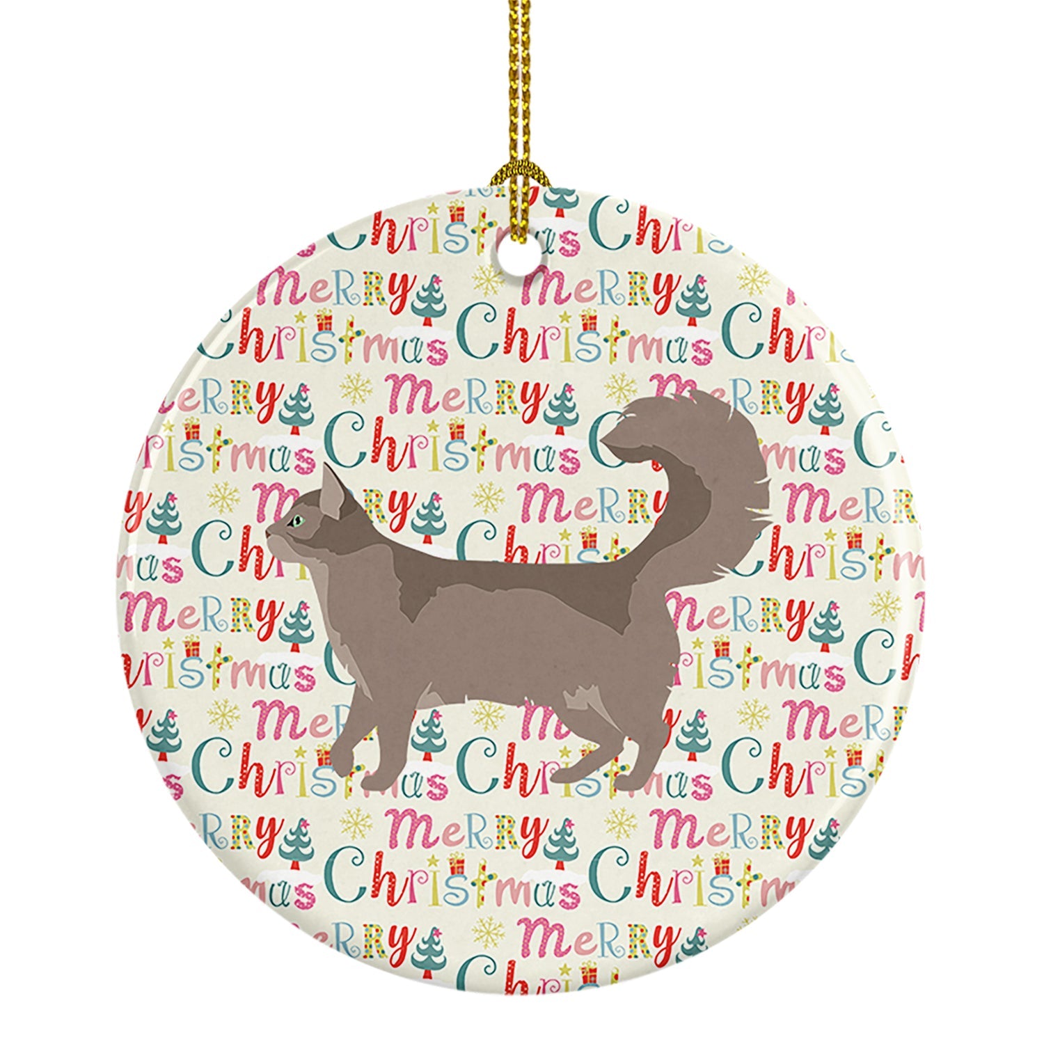 Somali #2 Cat Christmas Ceramic Ornament