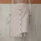 Asymmetric Half-Body Wool Ring Coat