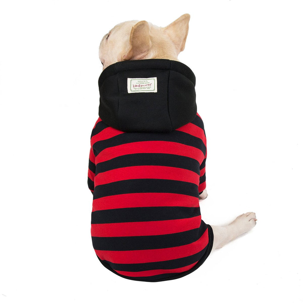 Striped Cotton Coat for Pets - Autumn and Winter Wear