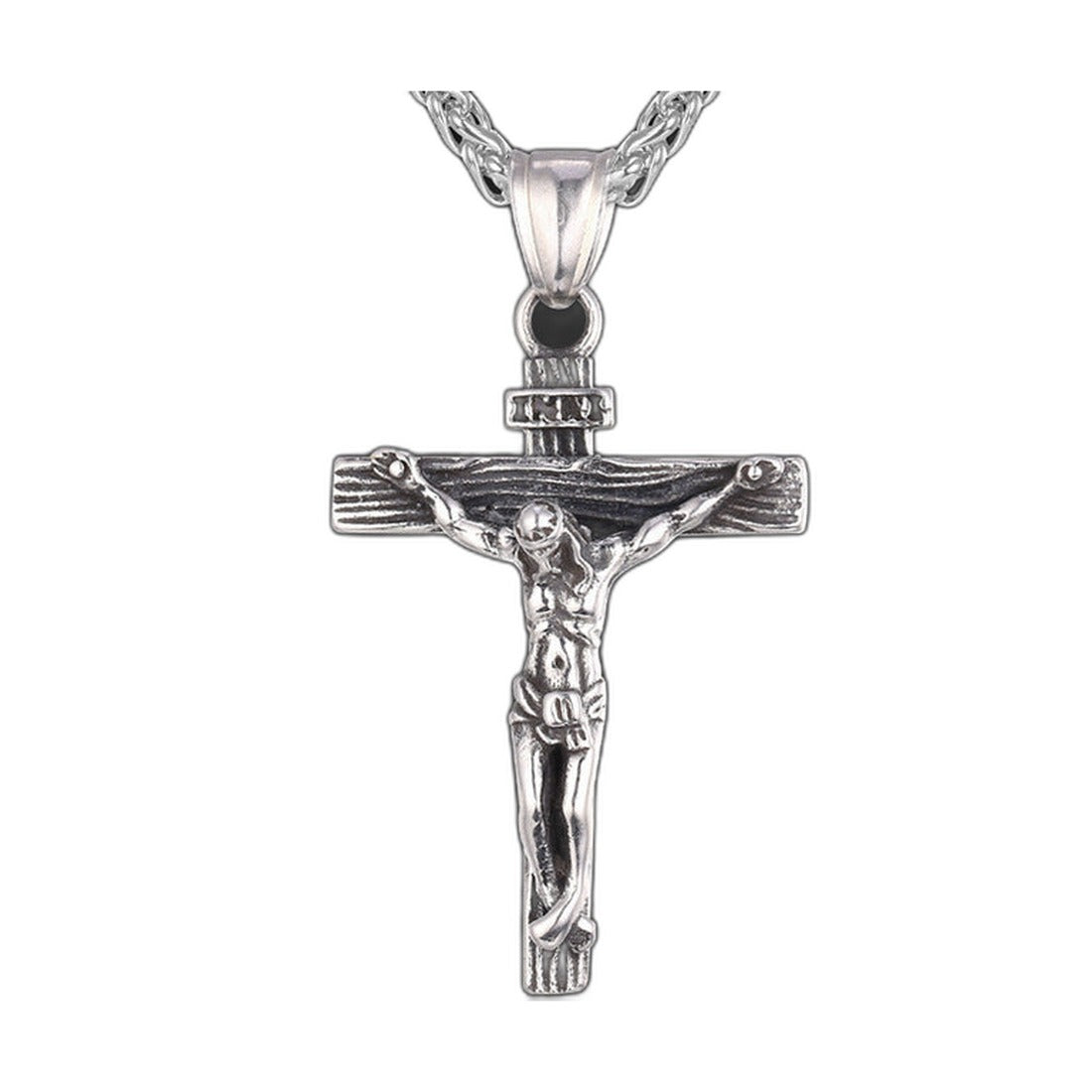 [Duplicate] Stainless Steel Jesus Cross Necklace with Chain | Christian Jewelry