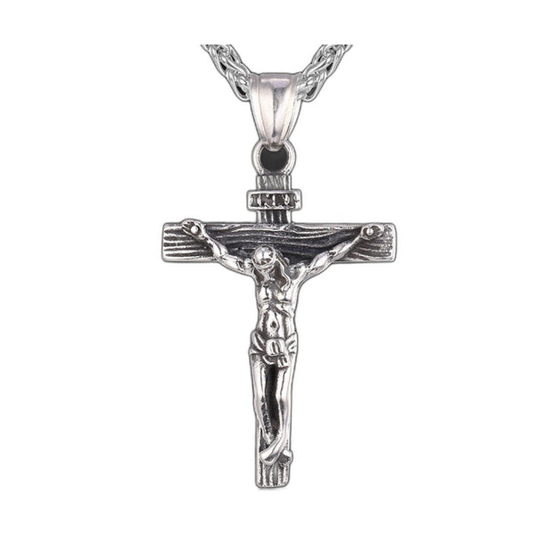 [Duplicate] Stainless Steel Jesus Cross Necklace with Chain | Christian Jewelry