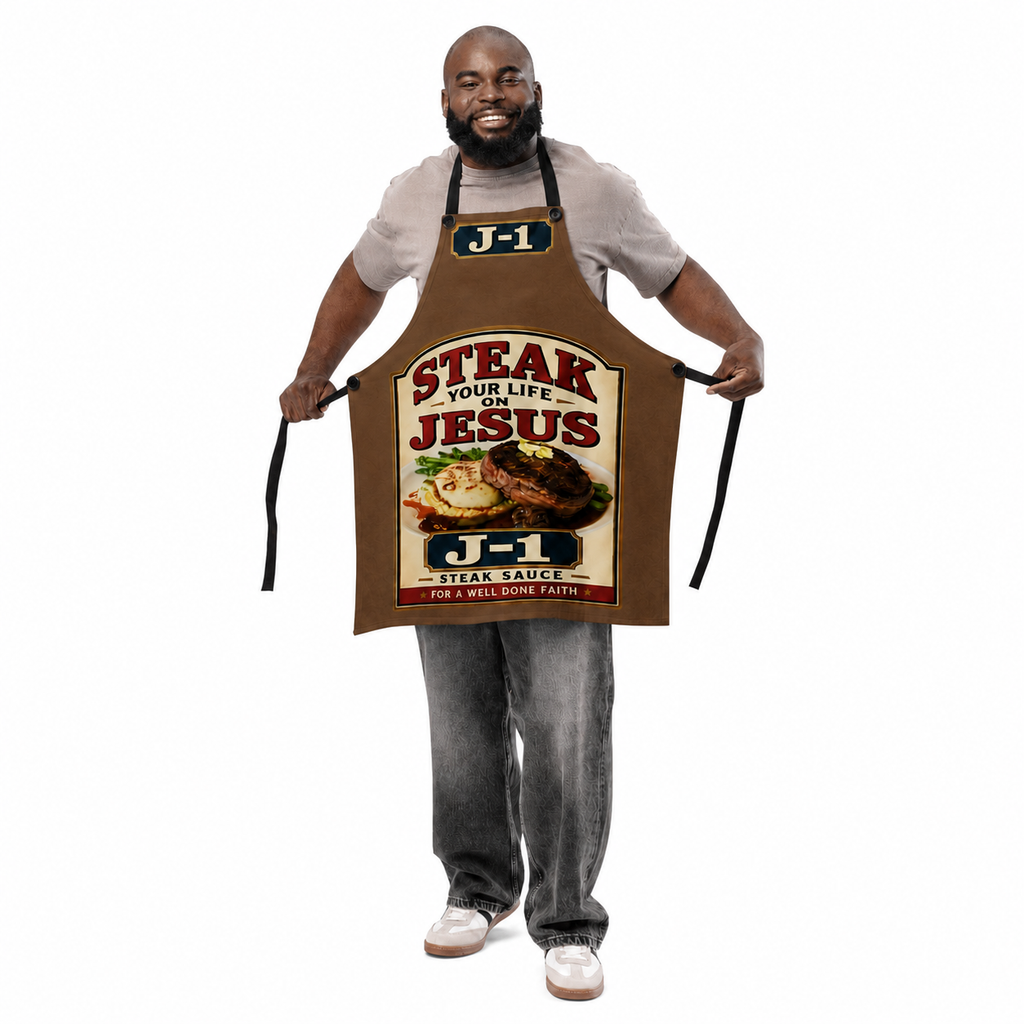 Anointed Attire Steak Your Life On Jesus Christian Apron