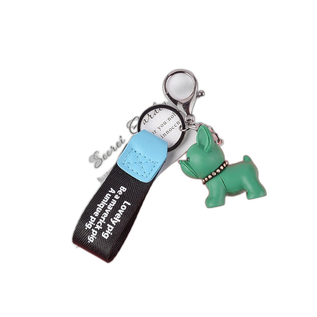 Cute Cartoon Dog Keychain Pendant for Bags and Gifts | Accessory - Green (Amazon swatch)